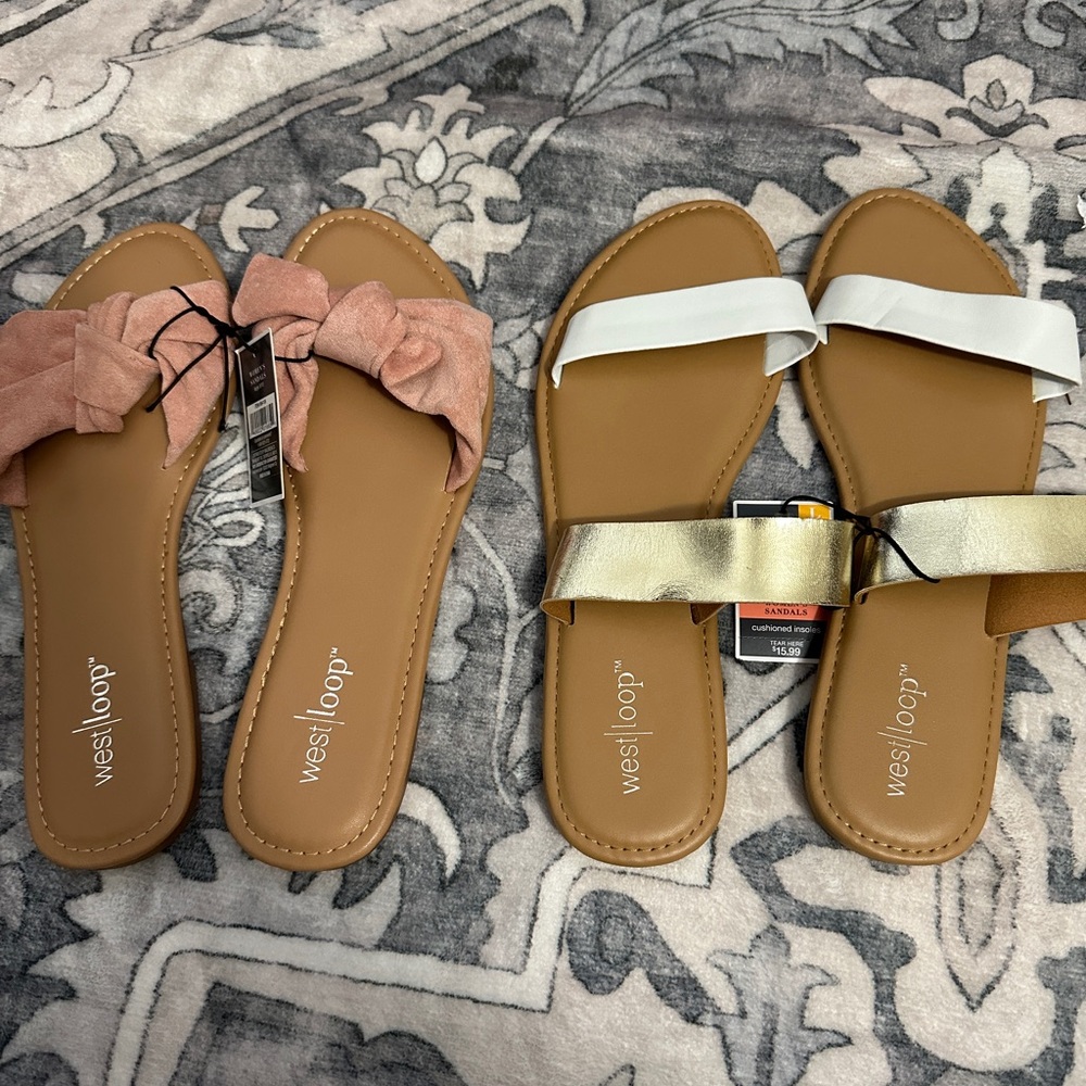 West Loop Women's Sandals - Pink and Gold Duo